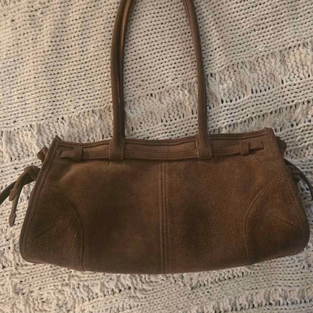 Prada Brown Suede Women's Bag - Picture 2 of 6